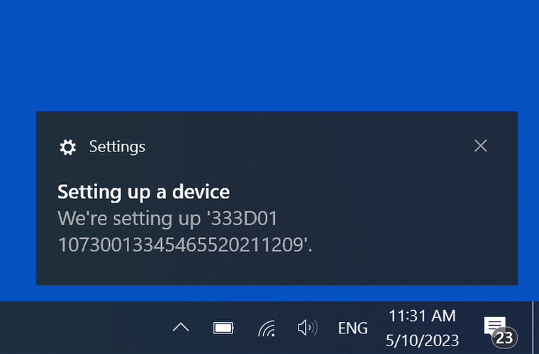 setting up a device